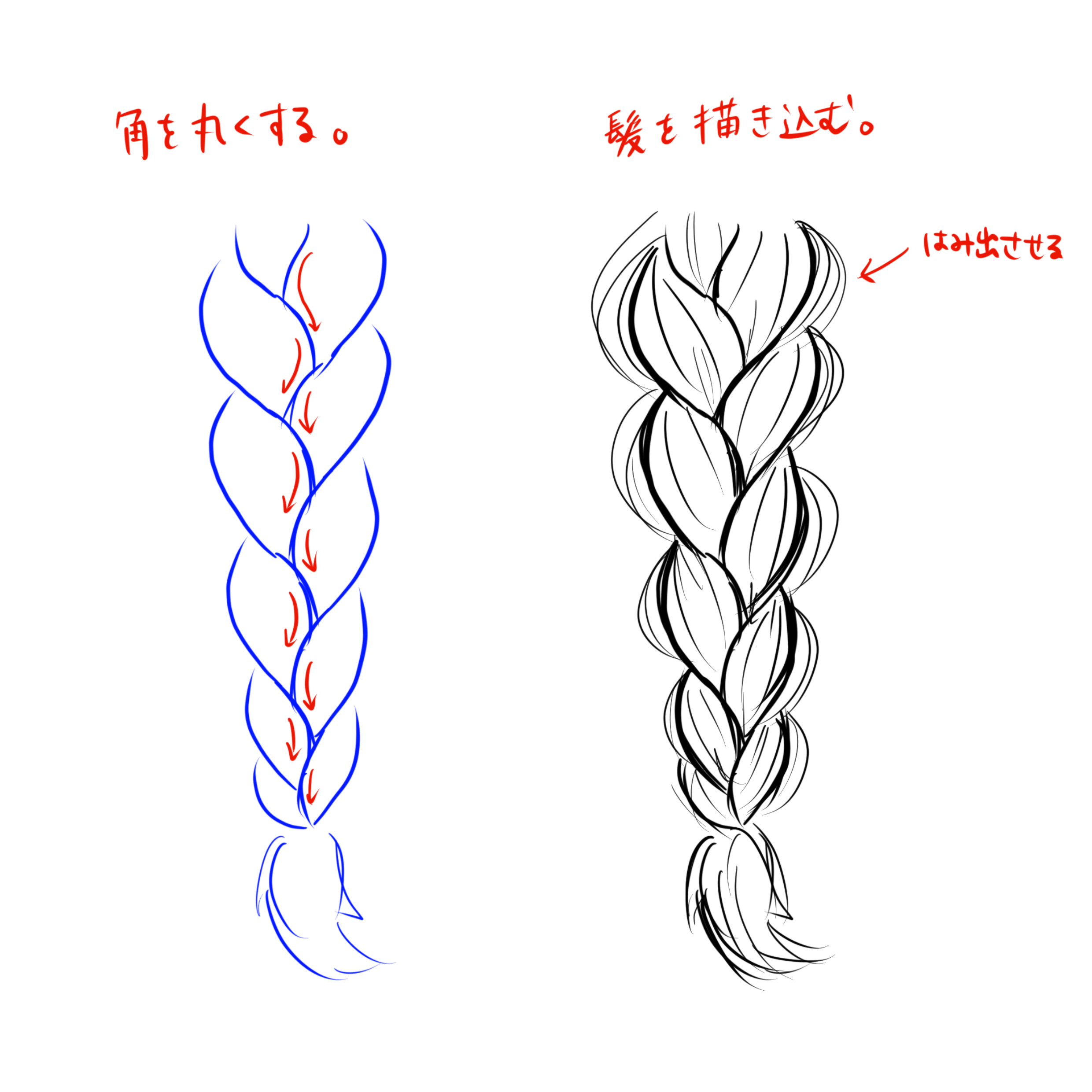 髪の毛の描き方 複雑な髪の毛の描き方を徹底解説 株式会社esolab